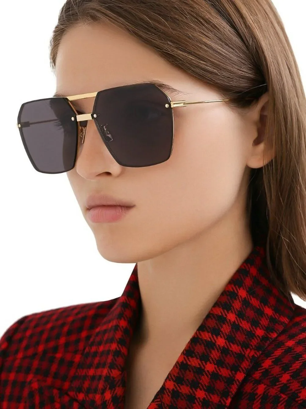 Bottega Veneta Men Sunglasses Gold Grey Pilot BV1045S 001 NEW AUTHENTIC